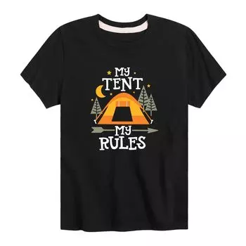 Футболка с рисунком My Tent My Rules для мальчиков 8–20 лет Licensed Character