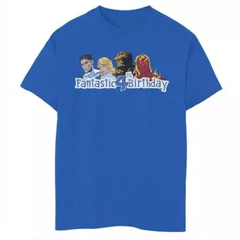 Футболка с рисунком на 4-й день рождения для мальчиков 8–20 лет «Marvel Fantastic Four Fantasic» Marvel
