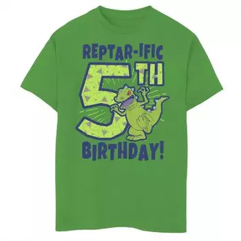 Футболка с рисунком на 5-летие Rugrats Reptar для мальчиков 8–20 лет Licensed Character