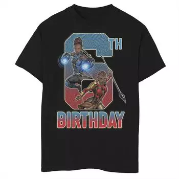 Футболка с рисунком на 6-летие Марвел Шури и Окойе для мальчиков 8–20 лет Marvel