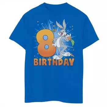 Футболка с рисунком на 8-й день рождения для мальчиков 8–20 лет Looney Tunes Bugs Bunny Licensed Character