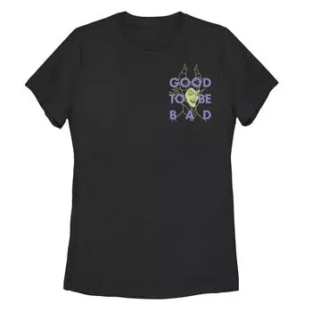Футболка с рисунком на левой стороне груди Disney Villains Maleficent Juniors «Good To Be Bad» Licensed Character