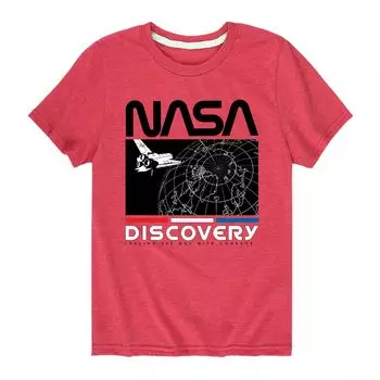 Футболка с рисунком NASA Discovery Returns для мальчиков 8–20 лет Licensed Character, красный