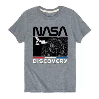 Футболка с рисунком NASA Discovery Returns для мальчиков 8–20 лет Licensed Character, серый