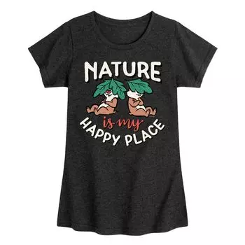 Футболка с рисунком Nature Happy Place для девочек 7–16 лет Disney's Licensed Character