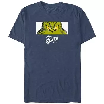 Футболка с рисунком Naughty Eyes Big & Tall Dr. Seuss Grinch Licensed Character, цвет Navy Heather