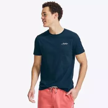 Футболка с рисунком Nautica Big & Tall, темно-синий