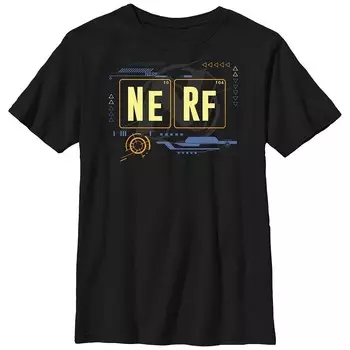 Футболка с рисунком Nerf Periodic Elements Of Nerf Husky для мальчиков Licensed Character, черный