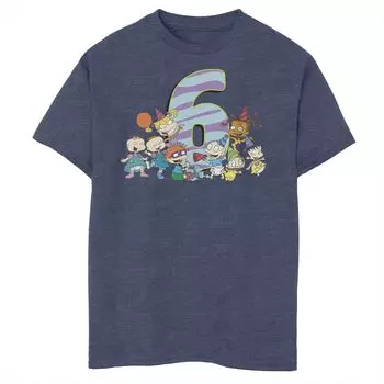 Футболка с рисунком Nickelodeon Rugrats на 6-й день рождения для мальчиков 8–20 лет Nickelodeon
