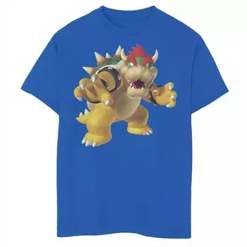 Футболка с рисунком Nintendo Bowser Smash для мальчиков 8–20 лет Licensed Character