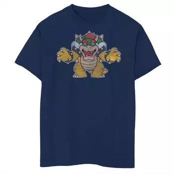Футболка с рисунком Nintendo Just Bowser для мальчиков 8–20 лет Licensed Character