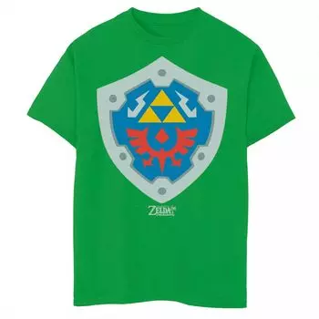 Футболка с рисунком Nintendo Legend Of Zelda Links Awakening Hylian Shield для мальчиков 8–20 лет Licensed Character