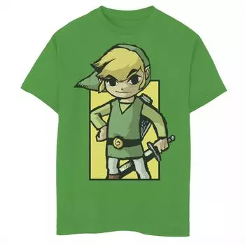 Футболка с рисунком Nintendo Link Waker Face для мальчиков 8–20 лет Licensed Character