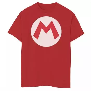 Футболка с рисунком Nintendo Mario Icon для мальчиков 8–20 лет Licensed Character