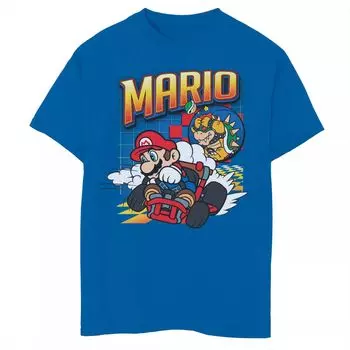 Футболка с рисунком Nintendo Mario Kart Bowser Mario Racing для мальчиков 8–20 лет Licensed Character