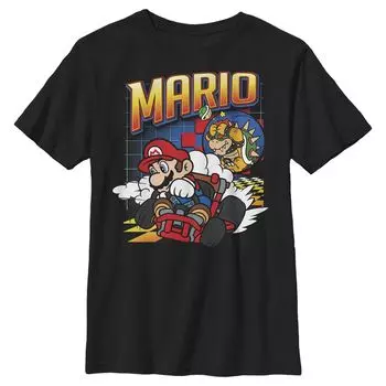 Футболка с рисунком Nintendo Mario Kart Bowser Mario Racing для мальчиков 8–20 лет Licensed Character