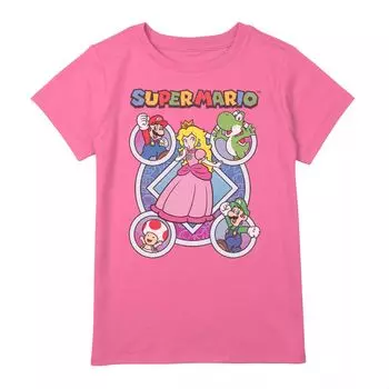 Футболка с рисунком Nintendo Super Mario Bros Princess Toadstool для девочек 7–16 лет Licensed Character