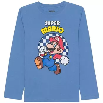 Футболка с рисунком Nintendo Super Mario для мальчиков 8–20 лет Licensed Character, синий