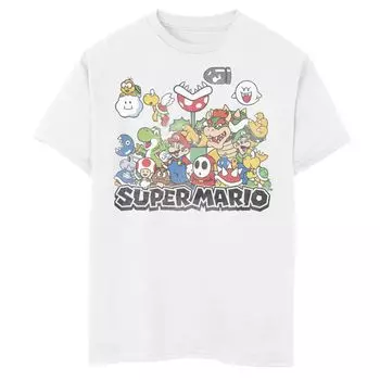 Футболка с рисунком Nintendo Super Mario Kingdom для мальчиков 8–20 лет Licensed Character