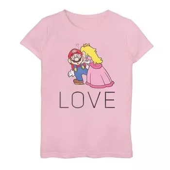 Футболка с рисунком Nintendo Super Mario «Love» для девочек 7–16 лет Licensed Character