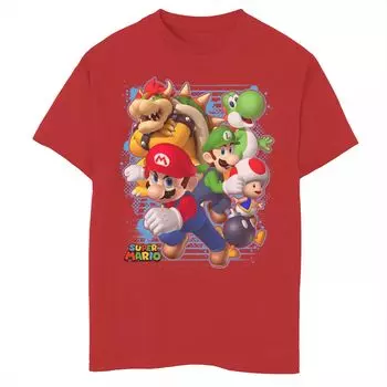 Футболка с рисунком Nintendo Super Mario Luigi Bowser для мальчиков 8–20 лет Licensed Character