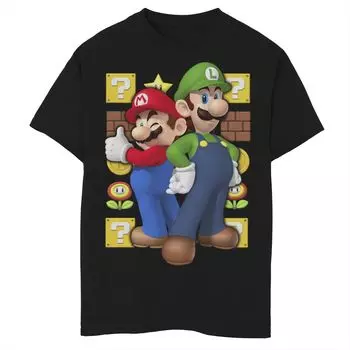 Футболка с рисунком Nintendo Super Mario Luigi для мальчиков 8–20 лет Licensed Character