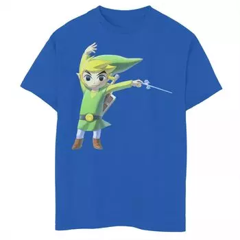 Футболка с рисунком Nintendo Toon Link Smash для мальчиков 8–20 лет Licensed Character