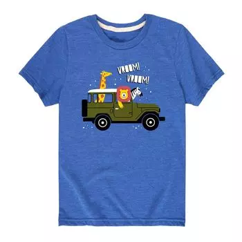 Футболка с рисунком Off Road Safari для мальчиков 8–20 лет Licensed Character, синий