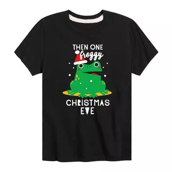 Футболка с рисунком One Froggy Christmas Eve для мальчиков 8–20 лет Licensed Character, черный