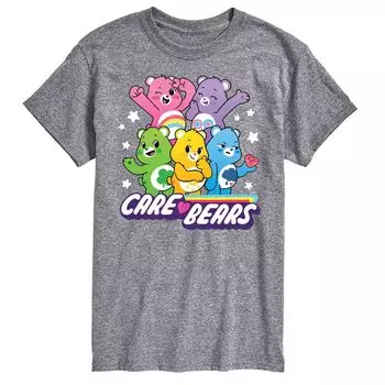 Футболка с рисунком основная группа Big & Tall Care Bears Licensed Character, серый