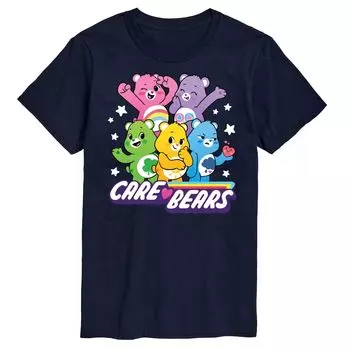 Футболка с рисунком основной группы Big & Tall Care Bears Licensed Character, синий