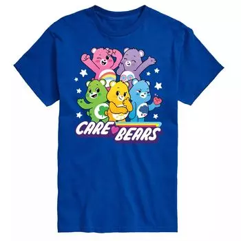 Футболка с рисунком основной группы Big & Tall Care Bears Licensed Character, синий