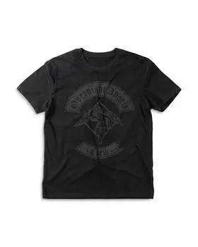 Футболка с рисунком Overnight Angels Crewная, черный