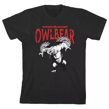 Футболка с рисунком Owlbear для мальчиков 8–20 лет Dungeons & Dragons Licensed Character