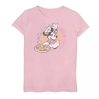 Футболка с рисунком «Оживи свою жизнь» Disney's Minnie Mouse для девочек 7–16 лет Licensed Character, розовый