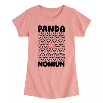 Футболка с рисунком Panda Monium для девочек 7–16 лет Disney/Pixar's Turning Red Licensed Character, розовый