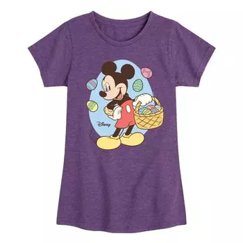 Футболка с рисунком «Пасхальная корзинка» Disney's Mickey Mouse для девочек 7–16 лет Licensed Character, фиолетовый