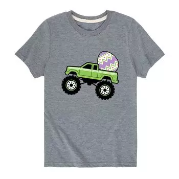 Футболка с рисунком «Пасхальное яйцо» для мальчиков 8–20 лет Monster Truck Licensed Character, серый