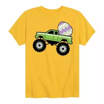 Футболка с рисунком «Пасхальное яйцо» для мальчиков 8–20 лет Monster Truck Licensed Character, желтый