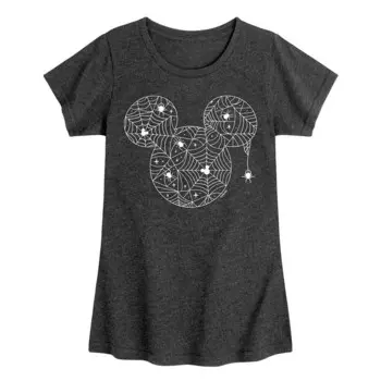 Футболка с рисунком «Паутина» для девочек 7–16 лет Disney's Mickey Mouse Licensed Character, черный