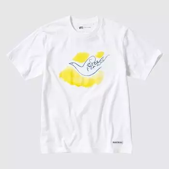 Футболка с рисунком PEACE FOR ALL (Инес де ла Фрессанж) UNIQLO, белый