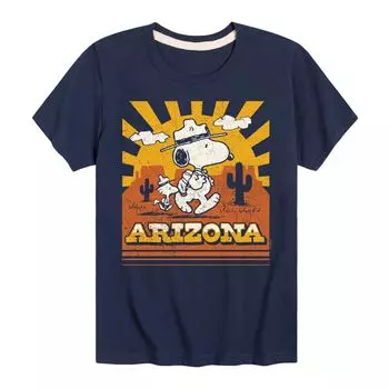 Футболка с рисунком Peanuts Arizona для мальчиков 8–20 лет Licensed Character, синий