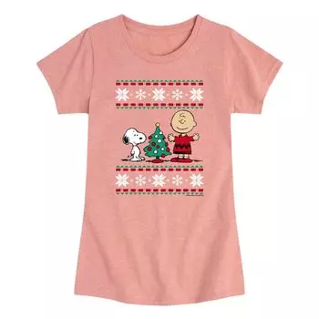Футболка с рисунком Peanuts Charlie Brown для девочек 7–16 лет Licensed Character
