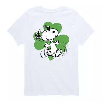 Футболка с рисунком Peanuts Dancing Shamrock для мальчиков 8–20 лет Licensed Character