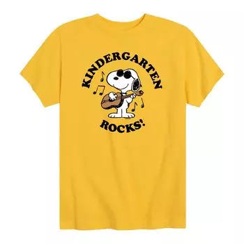Футболка с рисунком Peanuts для детского сада Rocks для мальчиков 8–20 лет Licensed Character, желтый