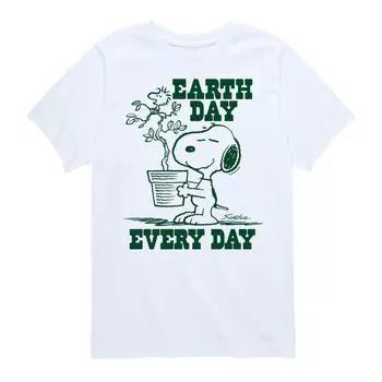 Футболка с рисунком Peanuts Earth Day для мальчиков 8–20 лет на каждый день Licensed Character