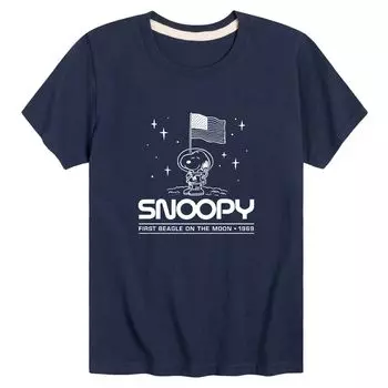 Футболка с рисунком Peanuts First Beagle In Space для мальчиков 8–20 лет Licensed Character