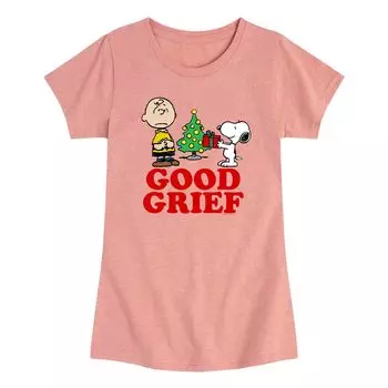 Футболка с рисунком Peanuts Good Grief для девочек 7–16 лет Licensed Character