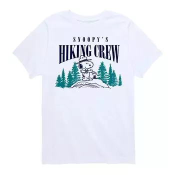 Футболка с рисунком Peanuts Hiking Crew для мальчиков 8–20 лет Licensed Character, белый