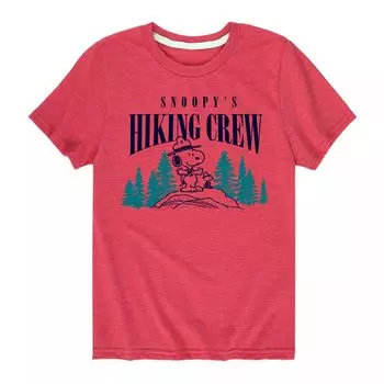 Футболка с рисунком Peanuts Hiking Crew для мальчиков 8–20 лет Licensed Character, красный